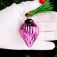 12 Pieces Onion Pink Coloured Glass Christmas Ornaments