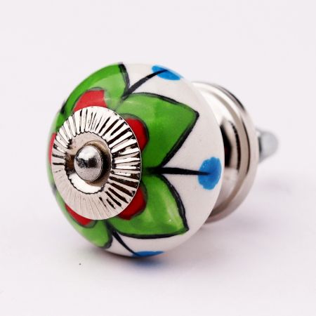 Green Clove Flower Ceramic Dresser Knob Online