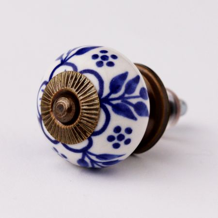 Navy Blue Leaf Knob.