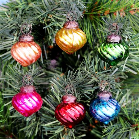 Spiral Glass Christmas Ornaments