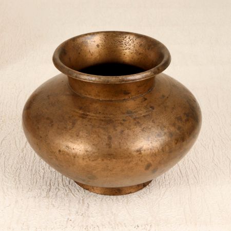 Vintage Brown Finish Holy Water Pot Made of Finest Brass