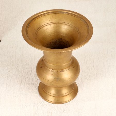 South Indian Handcrafted Brass Flower Pot for Auspicious Occasion