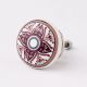 Red Painted Flower Knob