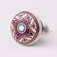 Red Painted Flower Knob