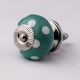 Sea Green Dotted Ceramic Knob