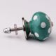 Sea Green Dotted Ceramic Knob