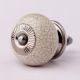 Cream Purple Crackle Dresser Knob