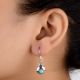 92.5 Sterling Silver Earrings Turquoise Fashion Stud Earring drops