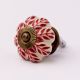 Old Pink Leaf Dresser Knob