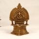 Indian Traditional Gajalaxmi Oil Lamp Made of Brass for Prayer