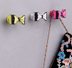 Decorative Multicolor Iron Bow Modern Wall Hook