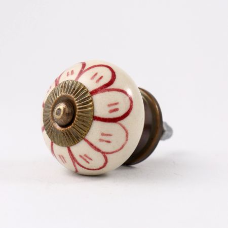 Maroon Sunflower Knob