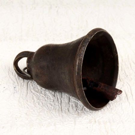 Handmade Brown Finish Temple Bell Made of Finest Bell Metal