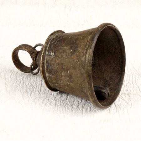 Beautiful Brown Holy Temple Bell Made of Bell Metal for Decor