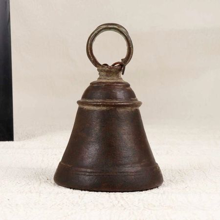 Indian Handmade Bell Metal Temple Bell with Loop for Hanging