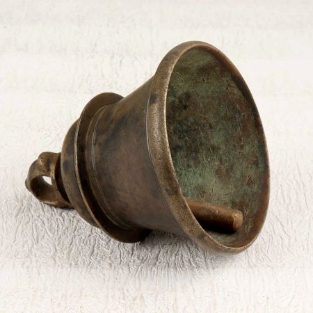 Elegant Brown Vintage Temple Bell Made of Finest Bell Metal