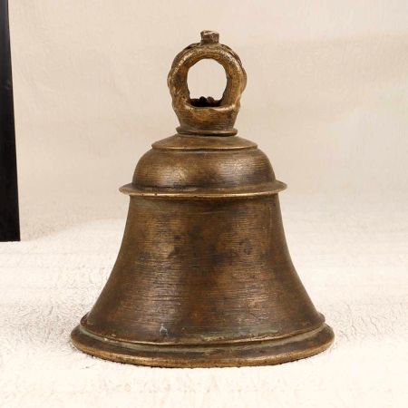 Vintage Handcrafted Temple Bell with Loop Made of Bell Metal