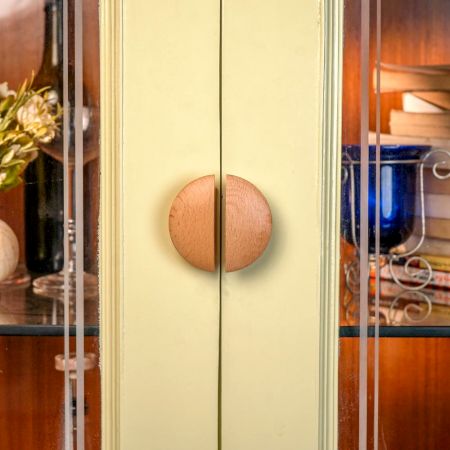 Handmade Natural Wooden Door Handles (Small Size) Pack of 2 Pieces