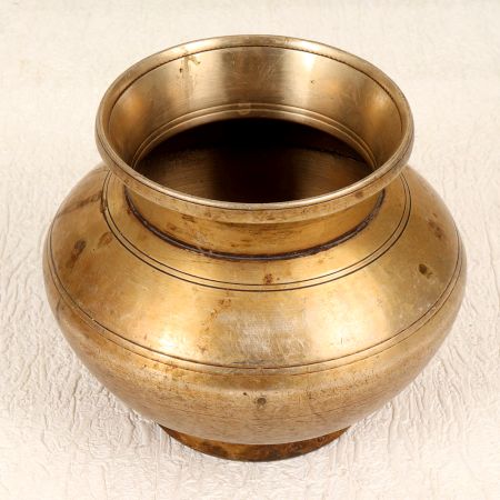 Gujarati Handmade Brass Holy Water Pot for Auspicious Occasion