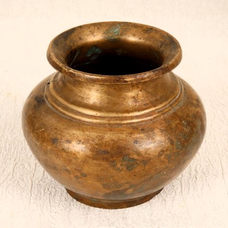 Vintage Indian Brass Holy Water Pot from Gujarat for Decor