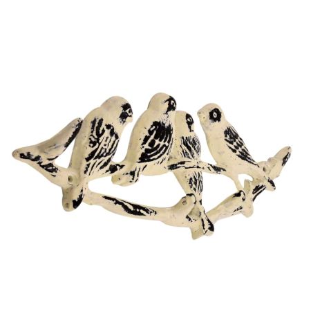 Modern Distressed Birds Iron Wall Hook