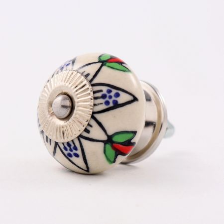 Black Flower Ceramic Cabinet Knob Online