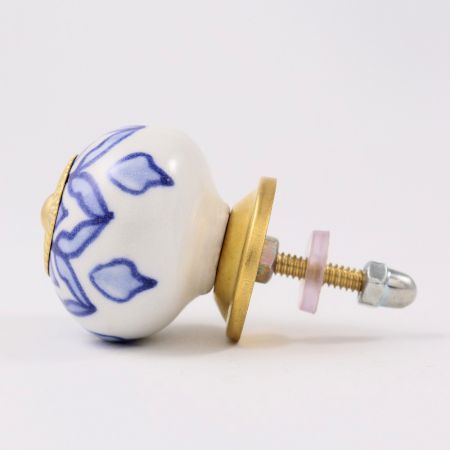 Blue Flower Knob