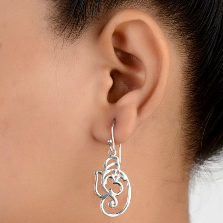 92.5 Silver Sterling Earring  Traditional And Modern Fusion Earring