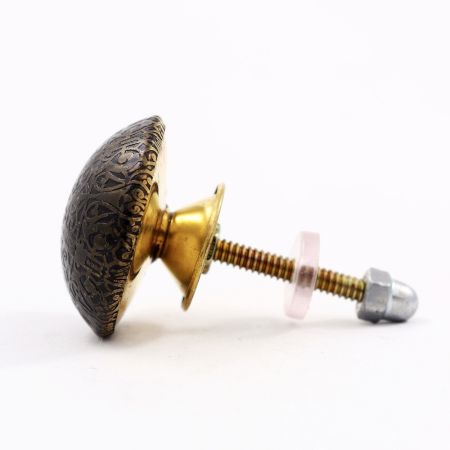 Brass Floral Cabinet Knob-6 Pieces