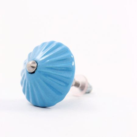 Solid Turquoise Ceramic Cabinet Knob-6 Pieces