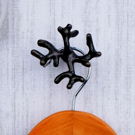 Antique Deer Horn Iron Decorative Wall Hook-3 Pieces