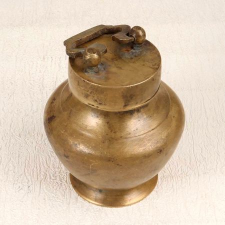 Handcrafted Brass Ganga Jali Water Pot for Hindu Rituals