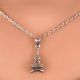 92.5 Sterling Silver Paris Eiffel Tower Pendant Necklace