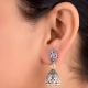 92.5 Sterling Silver Earrings Paisley Intricate Design Jhumkis Every Day Wear