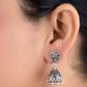 92.5 Sterling Silver Earrings Party wear Daily Wear Intricate Jhumkis