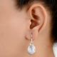 92.5 Sterling Silver Earrings Oval Bezel Set Moonstone Daily Wear Earrings