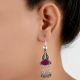 92.5 Sterling Silver Earrings Fashionable Cocktail Chandelier Earrings