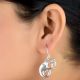 92.5 Sterling Silver Earrings Jagdamba Lord Ganesha with Om Silver