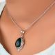 92.5 Sterling Silver Pendant Studded With Tear drop Shaped pendant
