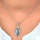 92.5 Sterling Silver Earrings Glowing Big  Marquise Shaped Labradorite Gemstone Pendant