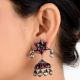 Amethyst Floral 92.5 Sterling Silver Earring Every Day Jhumki For Women