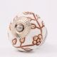 6 Pieces Modern Brown Golden Floral Cabinet Knob