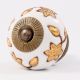 Brown Golden Modern Floral Cupboard Knob-6 Pieces