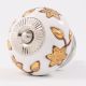 Brown Golden Modern Floral Cupboard Knob-6 Pieces