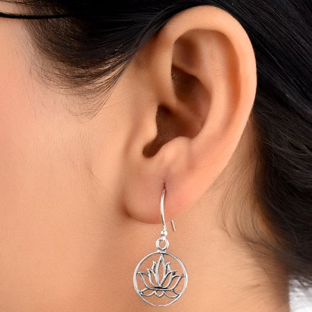 Lotus 92.5 Sterling silver Earrings Dangle Earrings