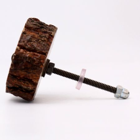 Brown Wooden Round Dresser Knobs