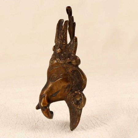 Traditional Brass Lord Ganesha Head Plate for Wall Hanging