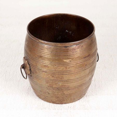 Traditional Brown Vintage Brass Planter for Home Decoration