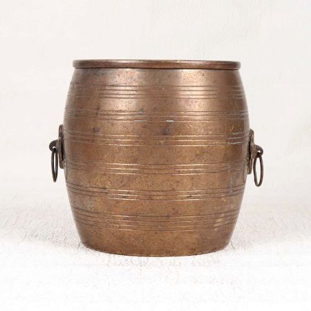 Traditional Brown Vintage Brass Planter for Home Decoration