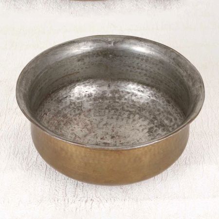Handcrafted Vintage Brass Cooking Pot for Flower Decoration